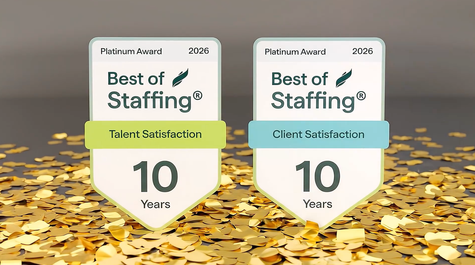 Technology Partners wins ClearlyRated's 2026 Best of Staffing Client and Talent 10-Year Platinum Awards