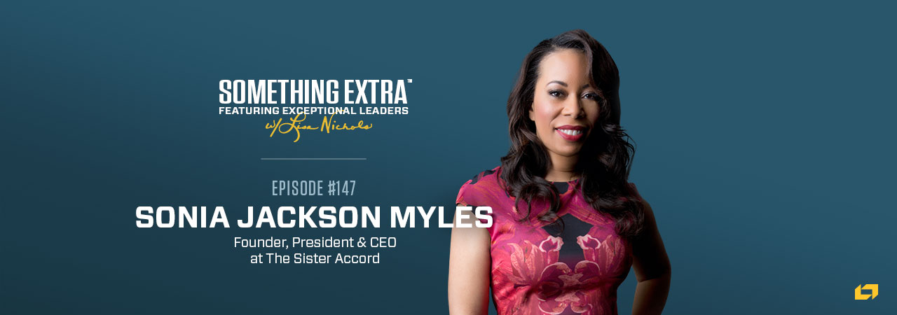 a poster for something extra featuring Sonia Jackson Myles