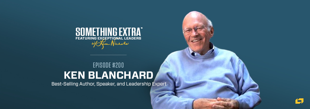 an ad for something extra featuring ken blanchard