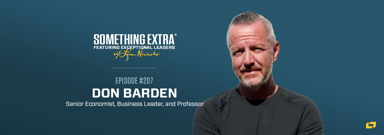 an ad for something extra featuring don barden
