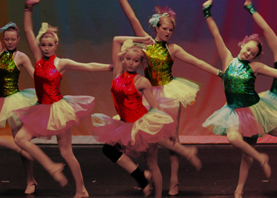 girls performing at a dance recital